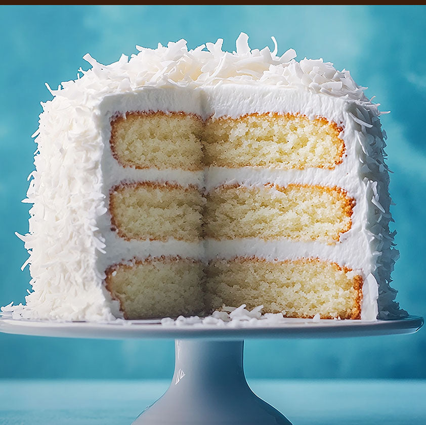 Coconut Layer Cake - Sweet, Creamy, & Utterly Delicious with a little Extra Coconut Magic