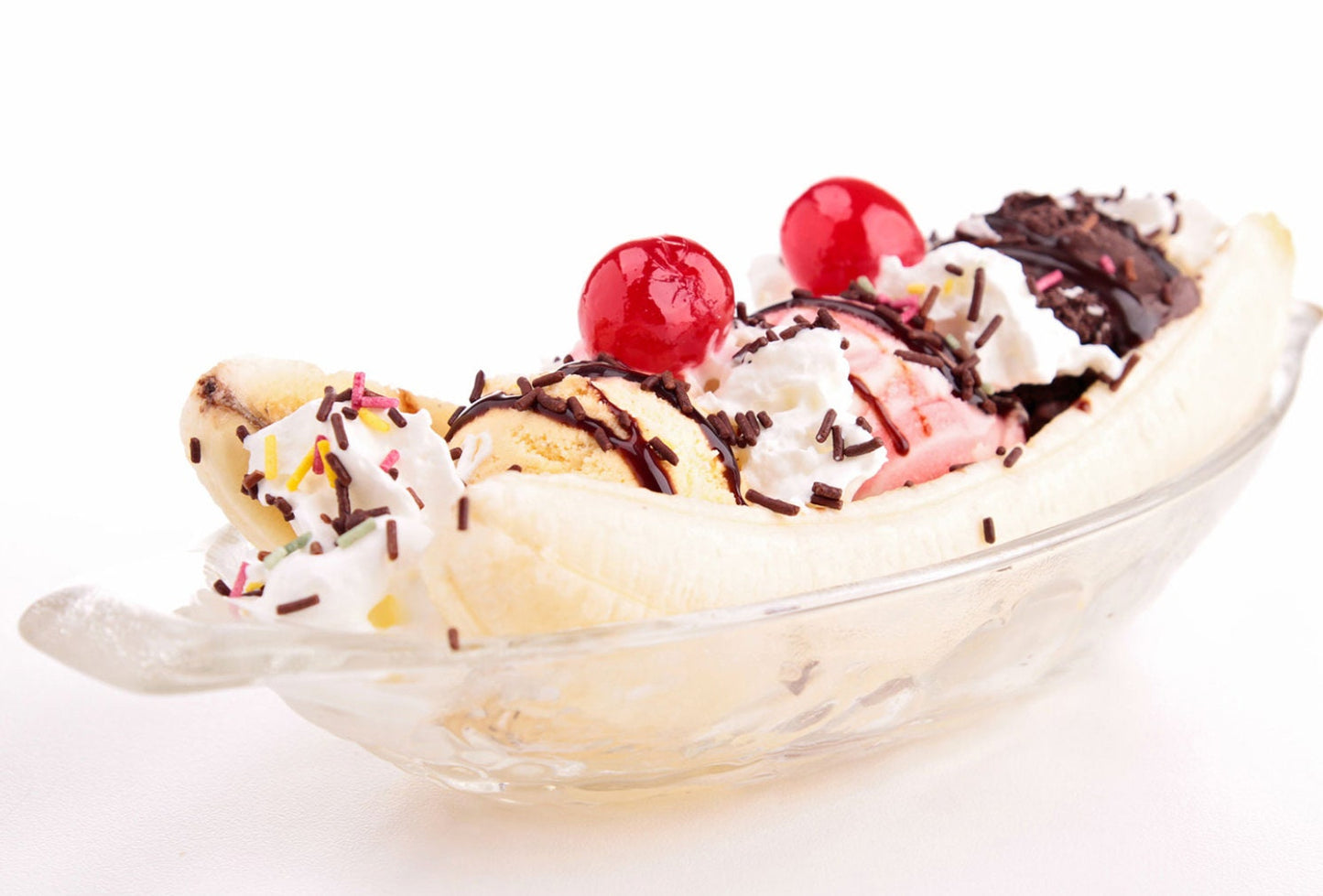 Banana Split - Sweet and Fruity Classic Dessert - A Triple Scoop of Happiness