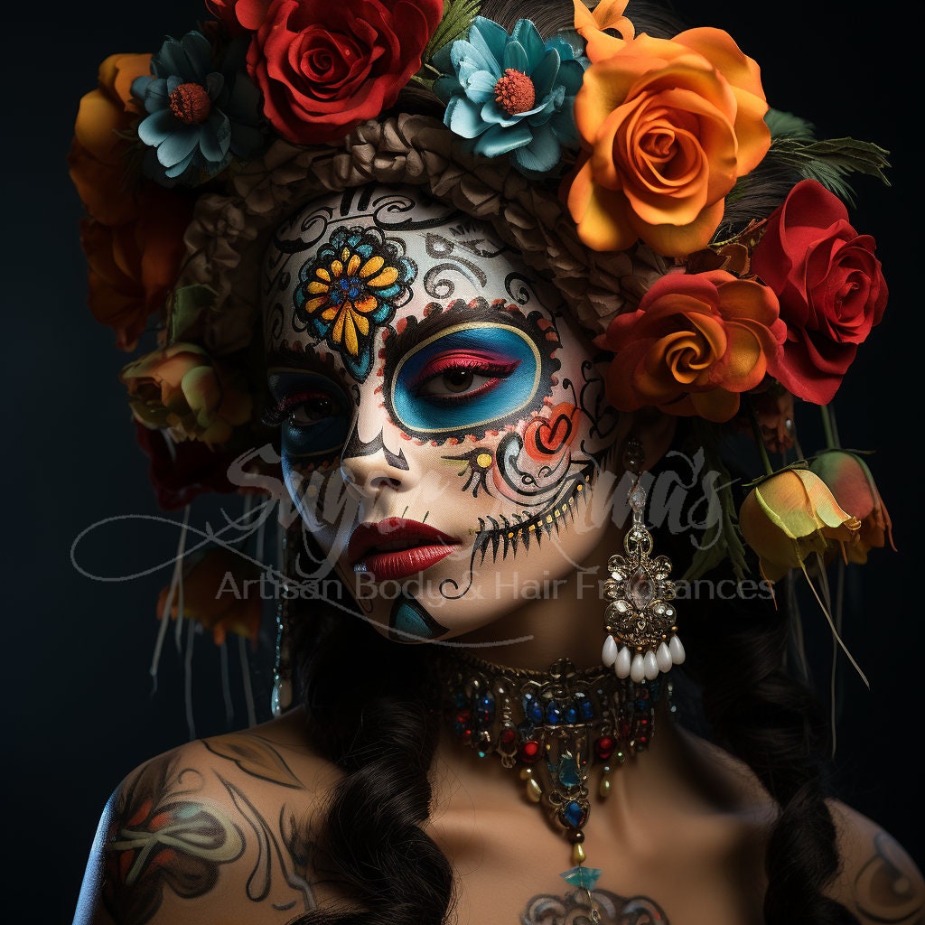 La Catrina - The Queen of Día de los Muertos - Celebrated with Roses and Spicy Peppers - Perfume, Fragrance