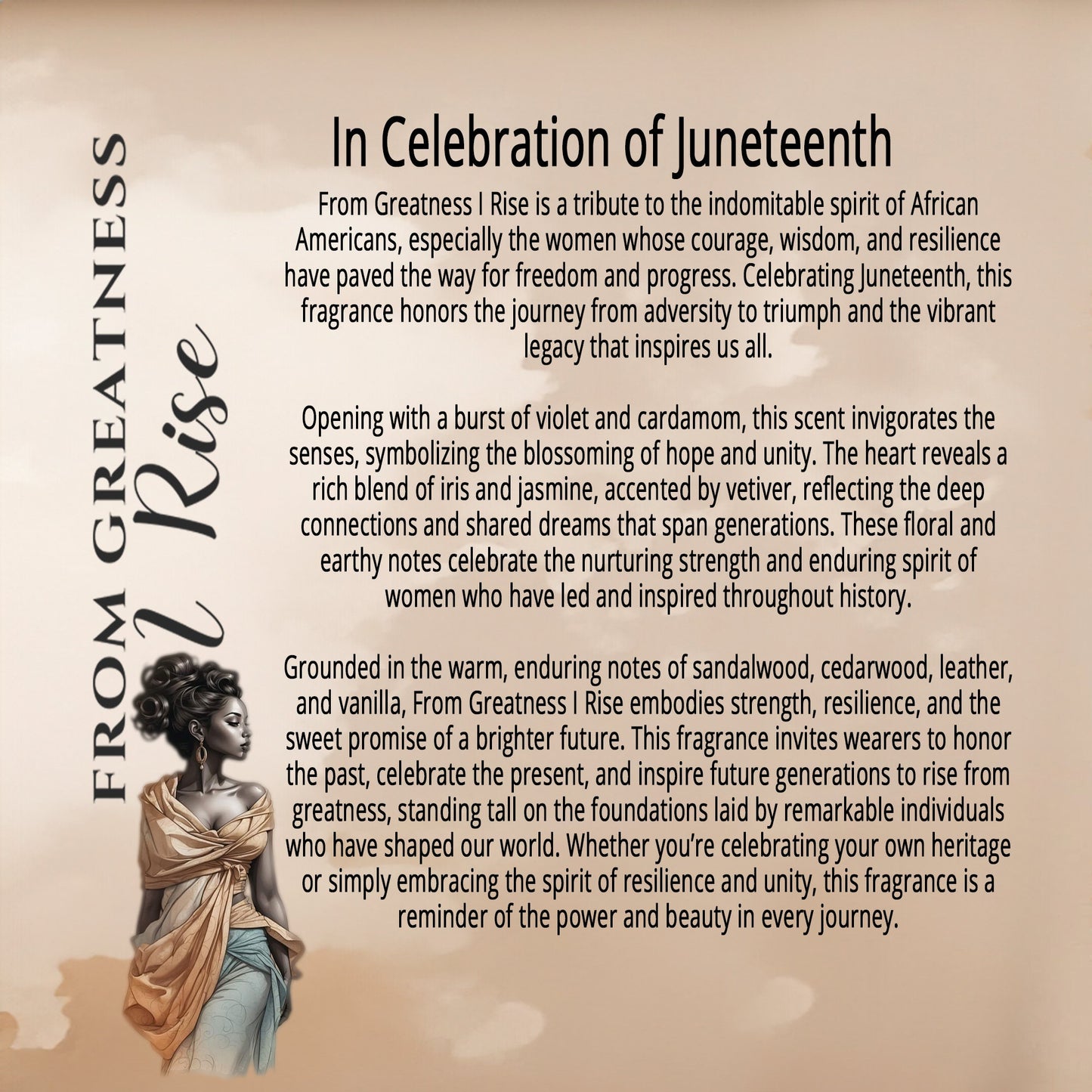 From Greatness I Rise - In Honor of Juneteenth - Celebrates the Resilience & Contributions of African American Women - Limited Edition