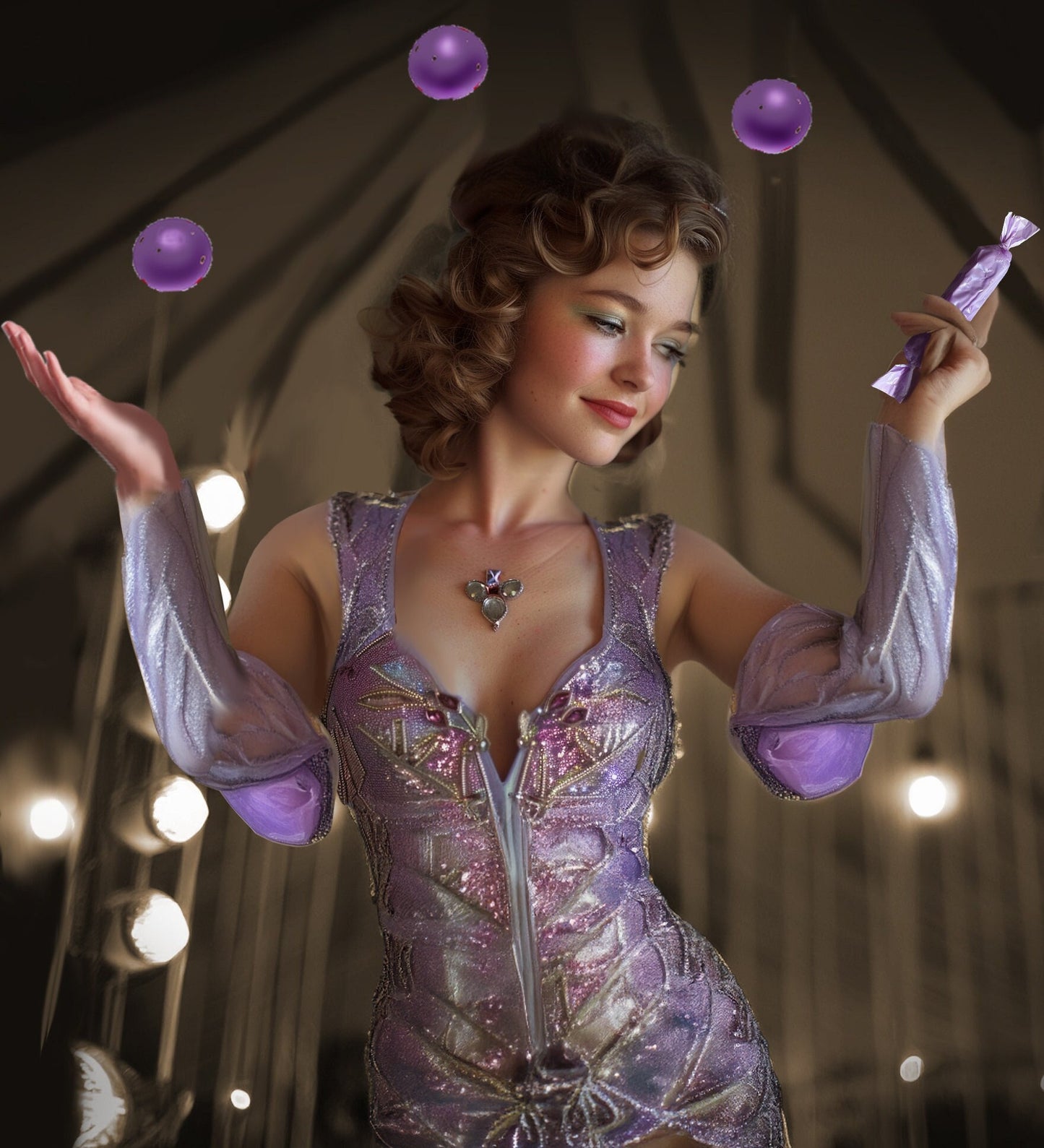 Polly - The Juggling Blonde Bombshell - Lavender Lemonade Saltwater Taffy
