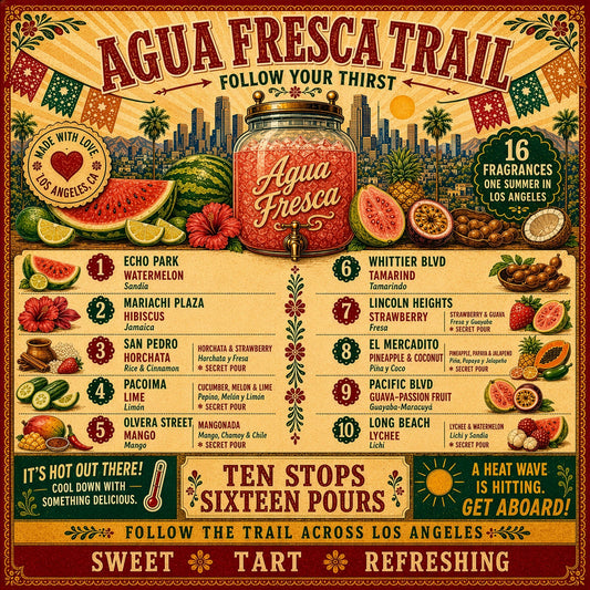 The Agua Fresca Trail summer tour of Los Angeles collection poster
