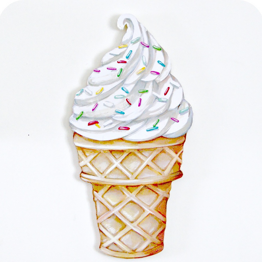 Vanilla Ice Cream Cone - Light and Milky