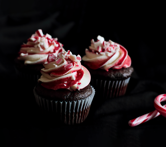 Candy Cane Cupcake - Rich Chocolate Cake, Rich Buttercream, & Crushed Peppermint Bliss