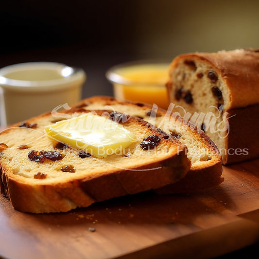 Buttered Raisin Bread - Warm and Buttery - A Delightful Breakfast Indulgence