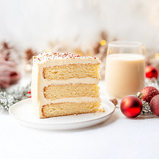 Eggnog Bundt Cake - Vanilla Cake, Rich Eggnog & Warm Spices with a Cream Cheese Glaze