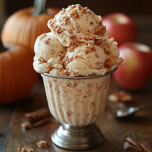 Pumpkin Apple Streusel Ice Cream - A Scoop of Autumn Goodness