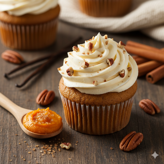 Pumpkin Cupcake - Pumpkin * Cream Cheese Frosting * Pecans - Oh My