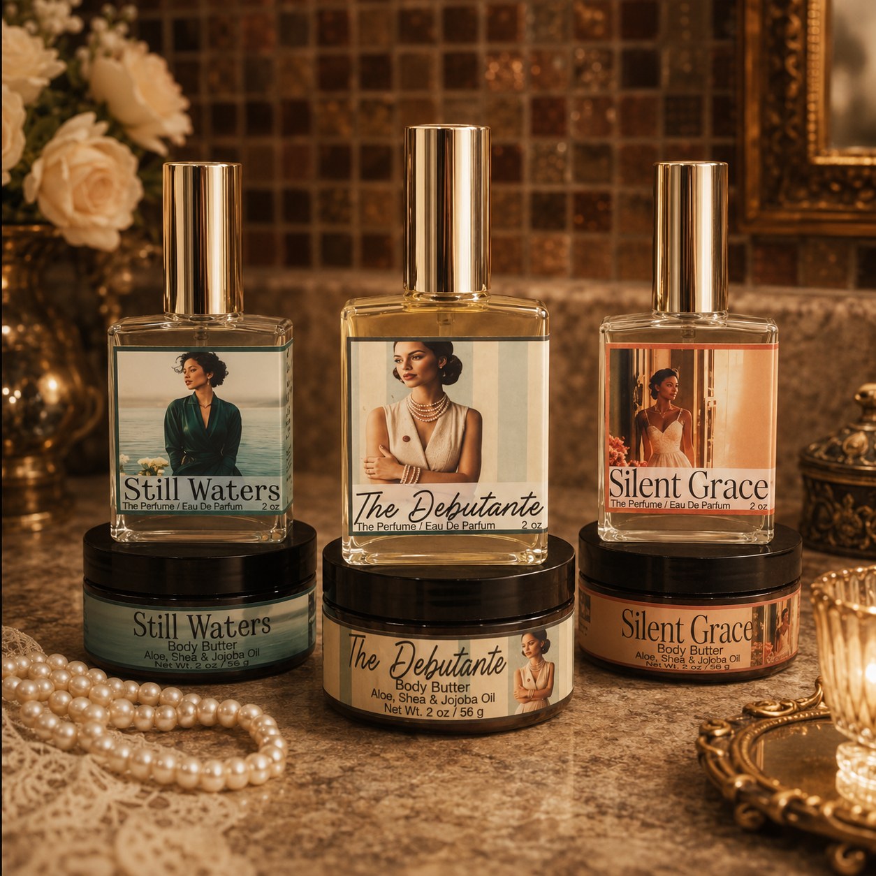 The Southern Belle Gothic Oud Collection perfume and body butter set