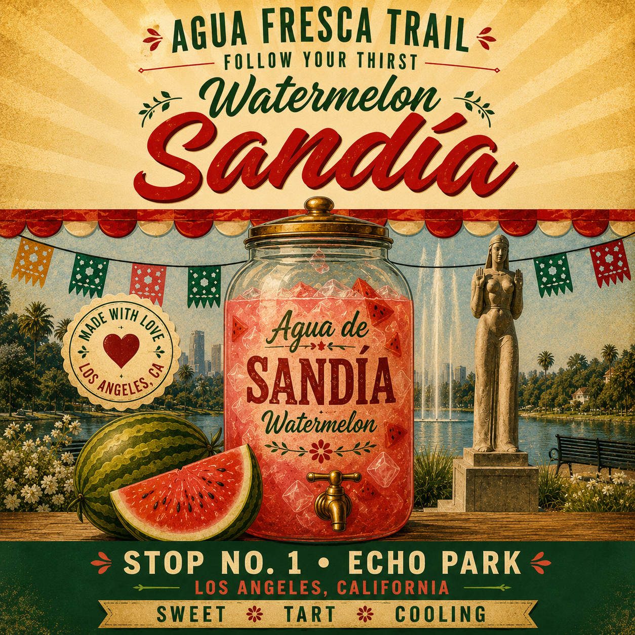 Sandía - Watermelon - The Agua Fresca Trail, Stop 1: Echo Park, Los Angeles