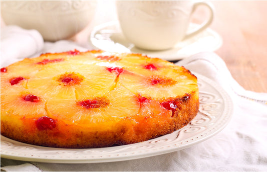 Pineapple Upside Down Cake - Pineapple infused vanilla cake