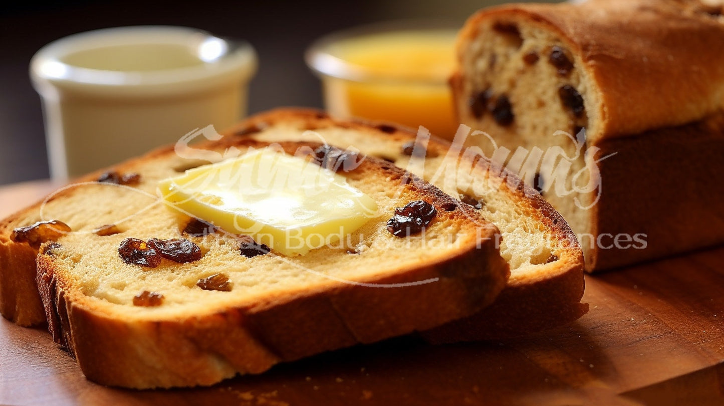 Buttered Raisin Bread - Warm and Buttery - A Delightful Breakfast Indulgence