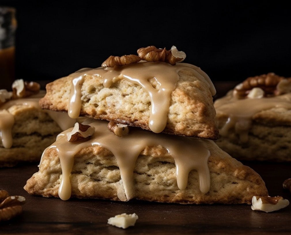 Maple Glazed Walnut Scones -Maple, Nuts & Scones, Oh My