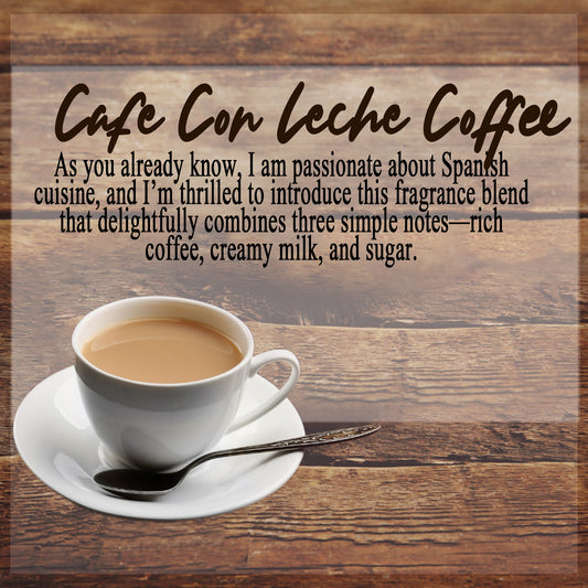 Cafe con Leche - Traditional Spanish Coffee With Milk - Rich Coffee, Creamy Milk and Sugar