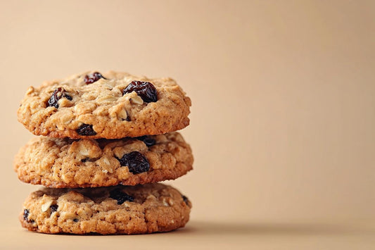 Oatmeal Raisin Cookie - Freshly Baked Oatmeal Raisin Cookies Straight from the Oven - Pure Fall Comfort